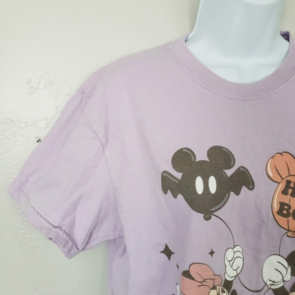 Comfort Colors Unisex Medium Light Purple Short Sleeve Shirt Mickey Minnie Top - Picture 2 of 5